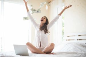 Woman Making money online